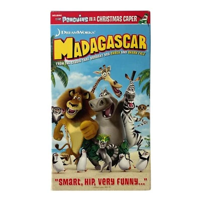 Madagascar (cinta VHS 2005) DreamWorks, lanzamiento tardío, raro, ¡PROBADO! Foto 1 de 3