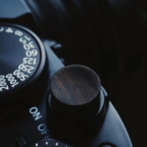 Universal Camera Shutter Button Cover Cap Ebony Wood For Fujifilm Leica Olympus - Picture 1 of 29
