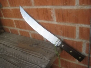 1940s Vintage 12" Blade ** STA SHARP *** 3XL Carbon Cimeter Slicing Knife USA - Picture 1 of 10