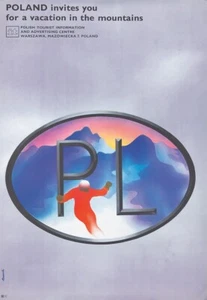 Original Vintage Poster Poland Vacation Mountains Skiing Travel - Picture 1 of 1