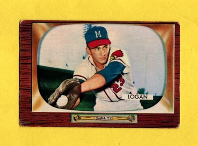 1955 Bowman Johnny Logan #180 Milwaukee Braves VG- FREE SHIPPING - Image 1 of 3