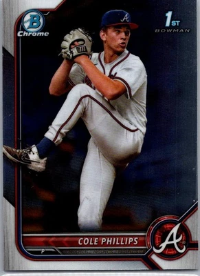 2022 Bowman Draft #BDC-90 Cole Phillips Chrome - Image 1 of 2