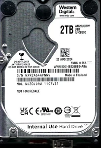 WD20JDRW-11C7VS1 S/N: WX92A WESTERN DIGITAL 2TB THAILAND AUG 2024 - Picture 1 of 2