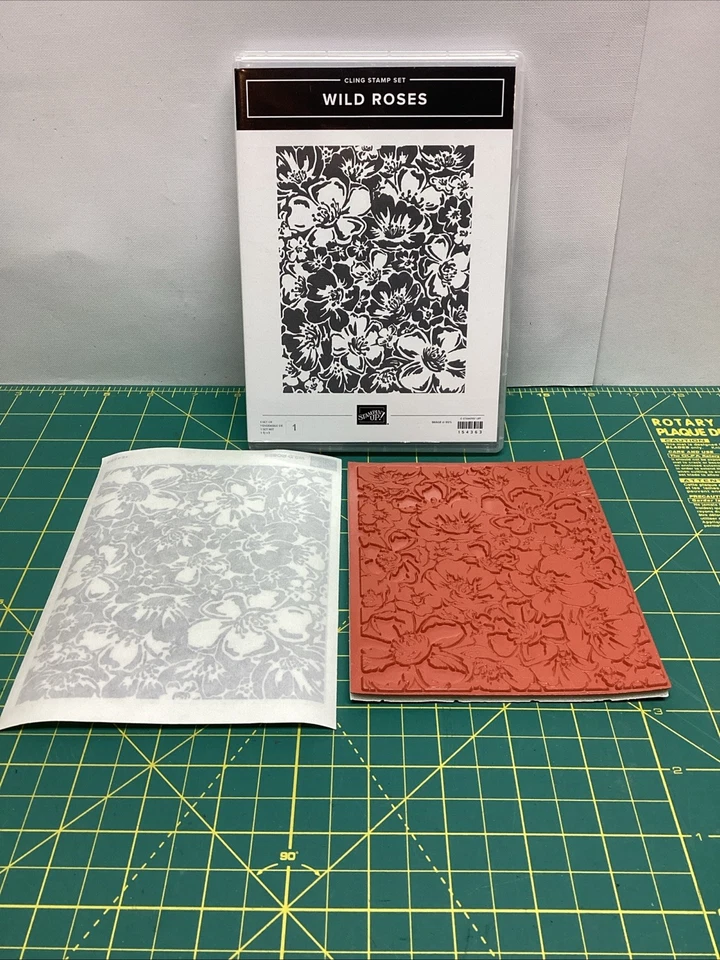 Estampación de rosas silvestres sello y troquel paquete fondo borde flores NUEVO ☼ Foto 1 de 1