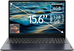 Lenovo IdeaPad 1 15.6" FHD Laptop, AMD Ryzen 3, 4GB RAM, 128GB SSD, by Lenovo - Picture 1 of 4