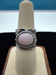Didae Shablool Pink Opal Sterling Silver Open Work Ring Size 7 6.5Grams - Picture 1 of 8