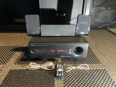 YAMAHA RECEIVER, SUBWOOFER + 3 SPEAKERS - image 1 of 4