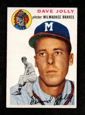 1954 Topps DAVE JOLLY Milwaukee Braves Rookie Pitcher RC #188 - Image 1 of 2