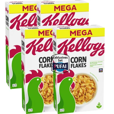 Kellogg’s Cornflakes 4×500g – knusprige Maisflocken, Frühstückscerealien - Bild 1 von 3