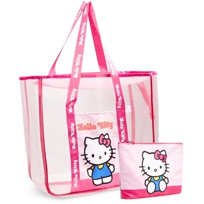 Hello Kitty Unisex Beach Bag Holiday Tote Everyday Zip Closure