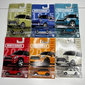 2024 MATCHBOX WALMART EXCLUSIVE  MINI COOPER SERIES BRAND NEW COMPLETE SET OF 6 - Picture 1 of 9
