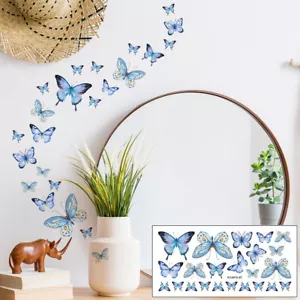 Pegatina de pared mariposa azul que brilla en la oscuridad pegatinas luminosas decoración del hogar➳ - Imagen 1 de 14