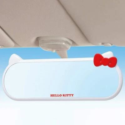 Espejo retrovisor universal lindo de dibujos animados KItty Cat coche decoración dama regalo blanco Foto 1 de 4