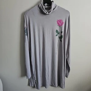 Disney Beauty and the Beast Gray Size Medium Long Tail Turtle Neck Shirt - Picture 1 of 5