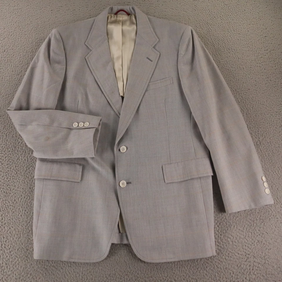 VTG Hopsack Jacket M Gray Patch Pockets Polyester Wool Jack Nicklaus Blazer 42R Foto 1 de 4