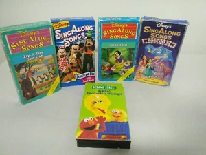disney sing along songs vhs lot with sesame Street  - Imagen 1 de 4