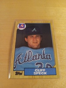 1987 Topps #269 CLIFF SPECK Atlanta Braves Baseball Card, Pitcher, Star, SP (NM)