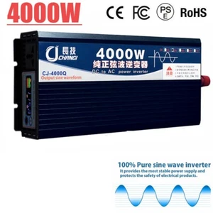 Power Inverter 4000W DC12V/24V/48V to AC 110V Pure Sine Wave Solar Converter - Picture 1 of 22