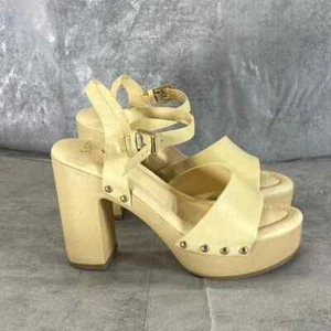 Sarto by Franco Sarto Damen-Plateausandalen zitronenfarben Leder Wally Größe 7,5 - Bild 1 von 8