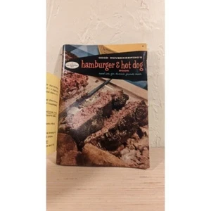 Vintage Cookbook Hamburger and Hotdog - Imagen 1 de 4