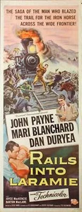 Rails into Laramie, 1954, John Payne, Original Insert, (14x36) - Picture 1 of 1