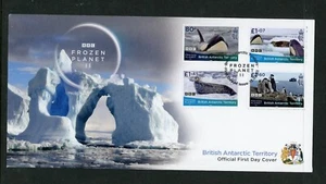 BAT 2023 Penguins Seals Killer Whales BBC Frozen Planet II 4v+S/S Set 2 FDC Bird - Picture 1 of 2