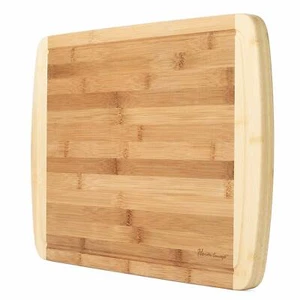 Heim Concept 1" Large Organic Bamboo Cutting Board Premium Wood Drip Groove - Picture 1 of 1