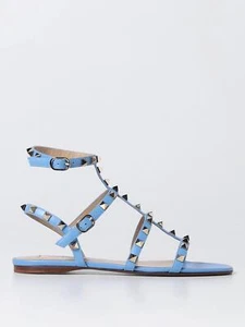 Sandalias planas de gladiador Valentino Rockstud tachonadas con correa al tobillo con tachuelas $990 - Imagen 1 de 13