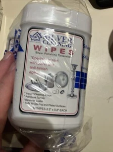 2 PK SMARTHOME Silver Cleaning Polishing Wipes-60 Towelettes Total - Picture 1 of 5