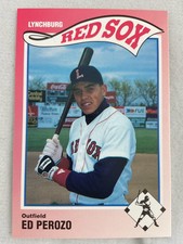 1990 Lynchburg Red Sox Sportsprint Minor League Baseball Card#03-Ed Perozo
