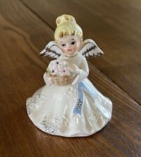 vintage Norcrest MAY month angel girl figurine  Japan flowers spring F-15 blonde