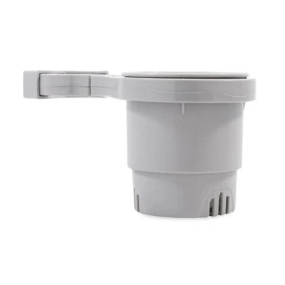 ​Camco Clamp-On Rail Mounted Cup Holder Small for Up to 1-1/4" Rail Grey - Image 1 of 3