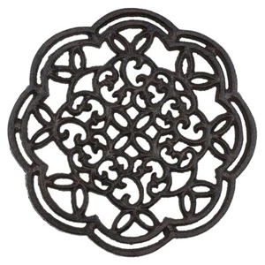 Round Cast Iron Trivet Iron Heat-Insulation Trivet Non-Slip Potholders7120 - Photo 1/8