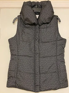 Coldwater Creek Puffer Vest Women's Size S/8 Black with Gray - Picture 1 of 8
