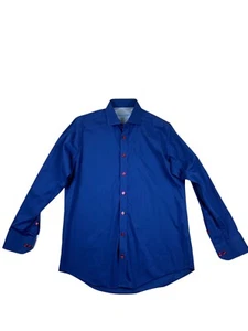 Twillory Shirt Performance Button Down Navy Mens Stretch Comfort 15.5 32-33 - Picture 1 of 5