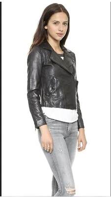 Madewell Black Leather Perfect Moto Biker Jacket Motorcycle Women's Size XS - Image 1 of 4