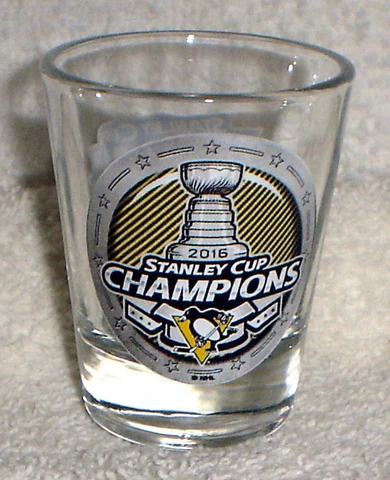 2016 NHL STANLEY CUP CHAMPS CHAMPIONS PITTSBURGH PENGUINS Shot GLASS NEW Cover