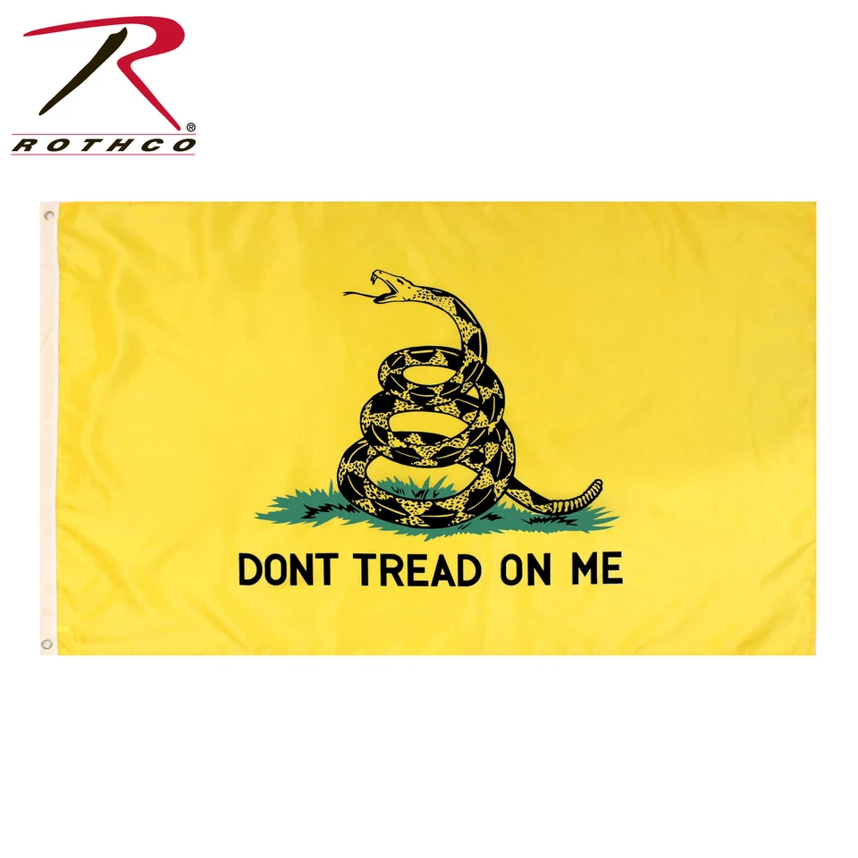 Bandera militar Rothco "Don't Tread On Me" - Bandera amarilla con serpiente Gadsden Foto 1 de 1