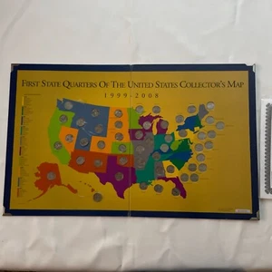 First State Quarters of the United States 1999-2008 Complete Collector Map w/COA - Picture 1 of 9