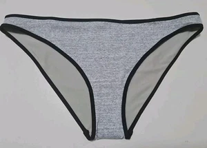 BIKINI BOTTOMS BNWT SIZE 18 XXL AUS H&M CHEEKY FIT GREY BLACK PIPING ❤️ - Picture 1 of 6