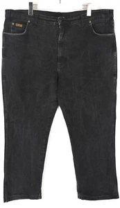 Wrangler Texas Stretch Jeans Mens Tapered W44 L27 Zip - Picture 1 of 8
