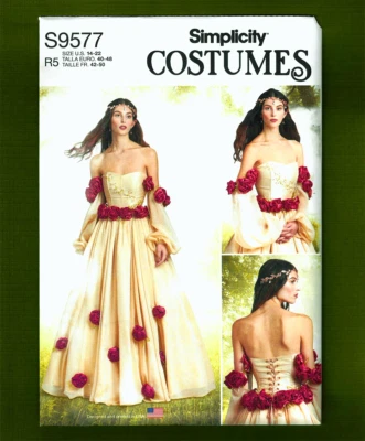Fantasy Costume Sewing Pattern~Lace-up Corset & Skirt (14-22) Simplicity 9577 - Image 1 of 4