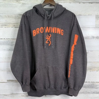Sudadera con Capucha Browning Para Hombres Caza Gris Jaspeado Buckmark Rifle Talla L Foto 1 de 4
