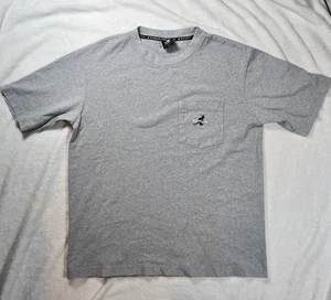 Mens Kangol Grey Pocket Logo Tshirt Size Medium Cotton - Picture 1 of 11