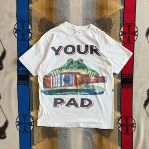 Ranas Budweiser de colección años 90 ¿Tu almohadilla o la mía? Camiseta Talla L Frog Beer Promo 1995 - Imagen 1 de 8