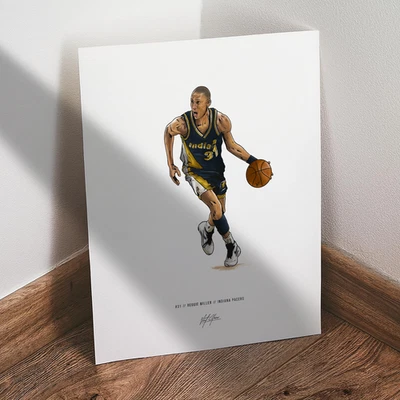 Reggie Miller Poster Indiana Pacers Basketball 8x10 Print - Image 1 of 4