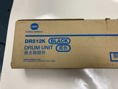 Unidad de tambor negra Konica Minolta DR-512K 120K Page Yield genuina para Bizhub C364 C Foto 1 de 2