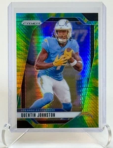 Quentin Johnston 2024 Prizm RC #160 Green Yellow Hyper #1/180 Jersey Match - Picture 1 of 3