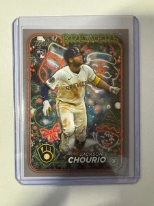 2024 Topps Holiday Silver Glitter Jackson Chourio RC #H119 - Picture 1 of 2