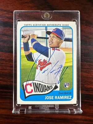 Jose Ramirez 2014 Topps Heritage Real One Rookie Auto SP Guardians - Image 1 of 2